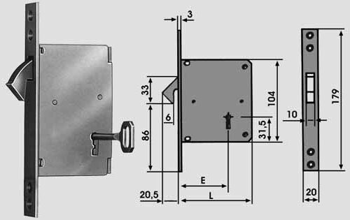 Serrature Fiamappa 63/60 Rientr.gorges - immagine 1