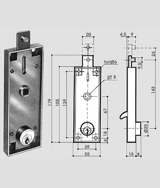 serrature Prefer per Bascul. B6551 Ct