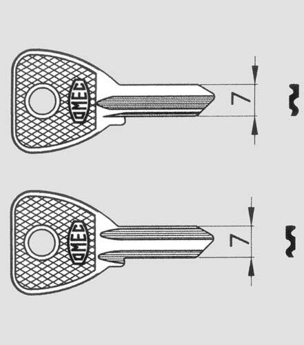 Chiavi per cilindro omec A.103/4 Spine Dper - immagine 1