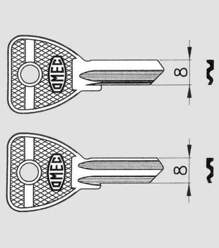Chiavi per cilindro omec A.105/5 Spine Sper - immagine 1