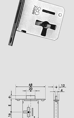 serrature per mobili 12r/35 1l/bq.s S/c