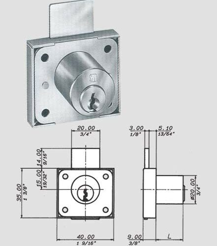 serrature Appilcare mappa er.2241 mappa mappa .20ot Us4 - immagine 1