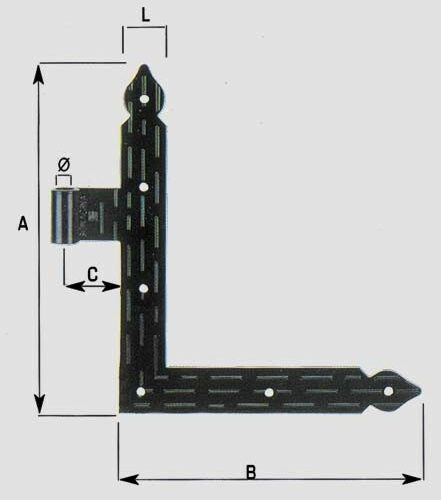 Angolo Rig.n/gof.cm25x20 D10-500 Dx
