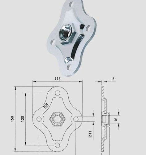 Piastra Rustica C/dad.reg.m20 -154 - immagine 1