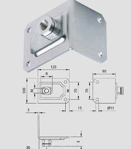 Piastra Angolare Dopp.reg.m24-158r - immagine 1