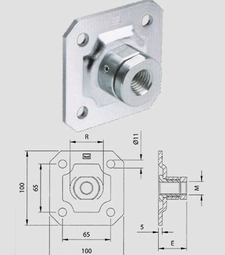 Piastra Quadr.dopp.reg.m24 -159r - immagine 1