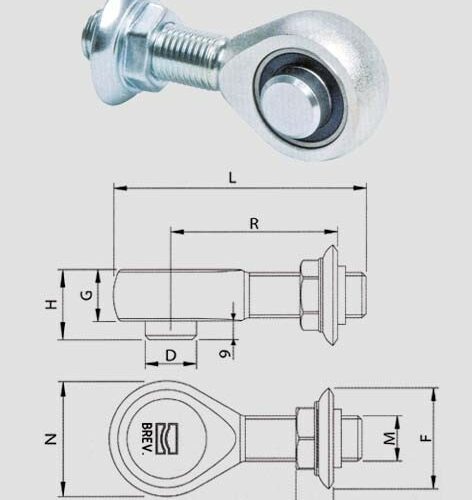 Cardine Superiore C/cuscin.m22 -81 - immagine 1
