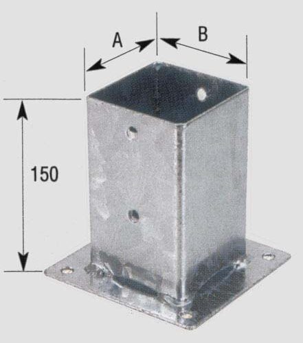 Supporto Pilast.avvit.a799 71x71 Zn - immagine 1