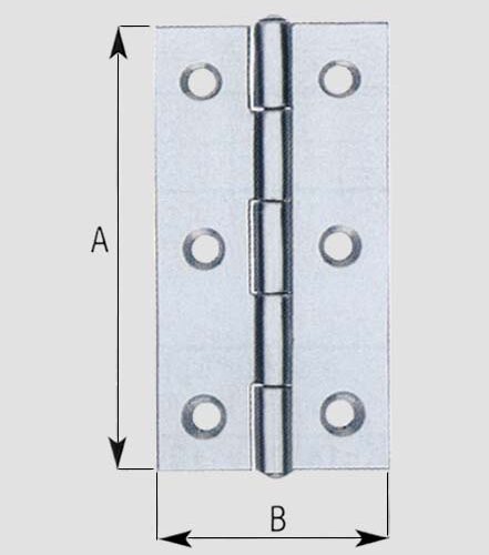 Cerniera Stretta Inox A.120 Mm. 50 - immagine 1