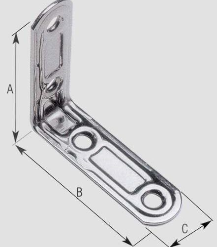 Lastrina 4for.ang.164 50x50x15 Inox - immagine 1