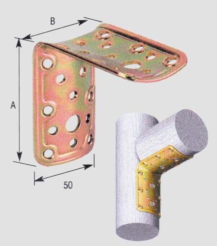 Giunzione Tond.90deg; A904- 80x 80 Tro - immagine 1