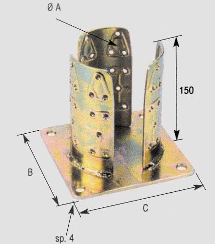 Supporto Pilast.tond.avv.922-d.80tr - immagine 1