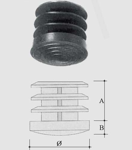 Gommino Plast.alettato Inf.nero 38 - immagine 1