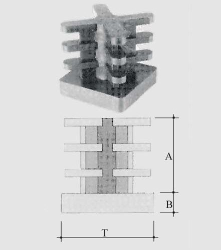 Gommino Pl.alett.quadro Nero 30x30 - immagine 1