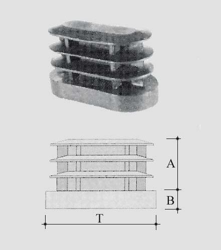 Gommino Pl.alett.ovale Nero 20x40 - immagine 1