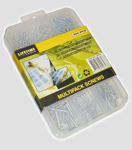 Assortim.viti/dadi/rond.300pz.40703