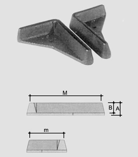 Piedino Pl.x Angol.bass.35x55 Ne.dx - immagine 1
