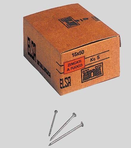 Chiodo Zincato Fuoco Quadro 15x50