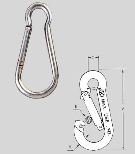 Moschettoni Pomp.a401 Acc.z.da  50 - immagine 1