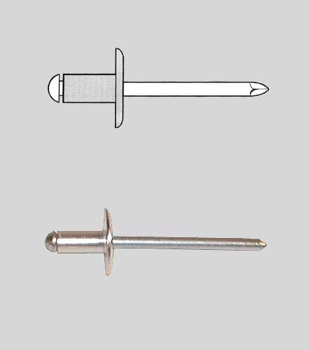 Rivetti Alluminio T.l. Dm.12 4,0x18 - immagine 1