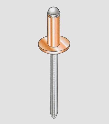 Rivetto Rame Natur. 3,4x 9 Bs.100pz - immagine 1