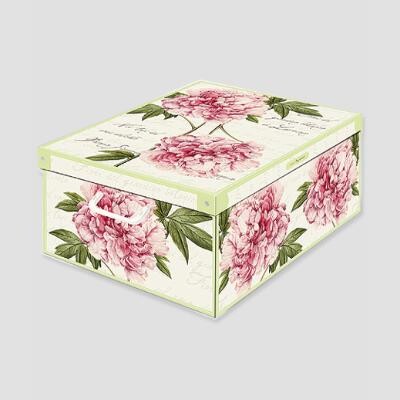 Scatola P/bianc.32x42x17 Peonie-661