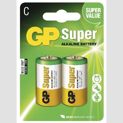 Pile Gp Super 1/2 Torc.lr14-1,5v-2p