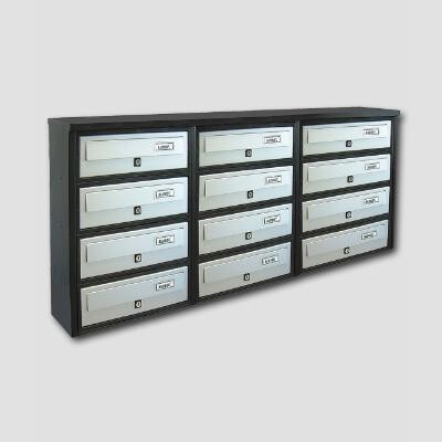 Casellario Posta Jumbo Lux1 4x3 Ghi