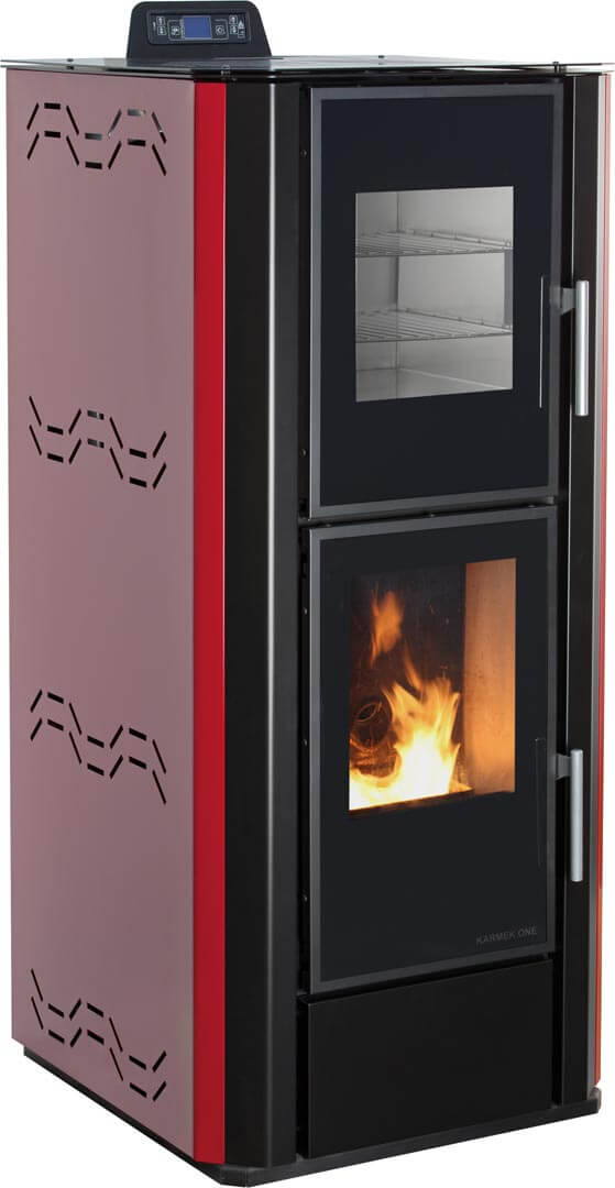 Karmek One – Stufa a Pellet Idro Como con forno in acciaio con kit  riscaldamento – 34 Kw - Centro Benedetti