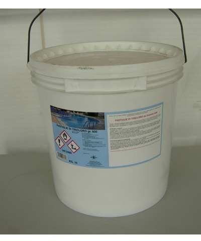 Tricloro da 10 kg al 90% in pastiglie da 500 gr cadauna