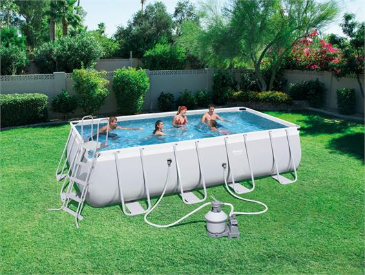 BESTWAY – Piscina Power Steel 549x274x122 cm + Pompa filtro a sabbia + Accessori