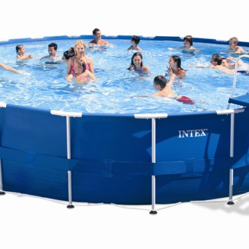 INTEX – Piscina Frame Rotonda 732×132 cm con pompa filtro a cartuccia + accessori