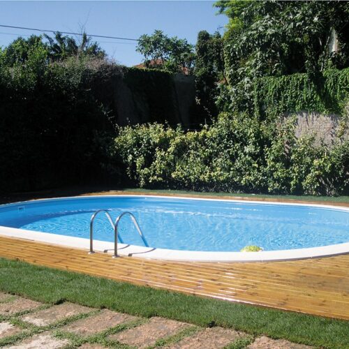 GRE – Piscina Madagascar interrata in acciaio 800x400x150 cm + scala inox + accessori