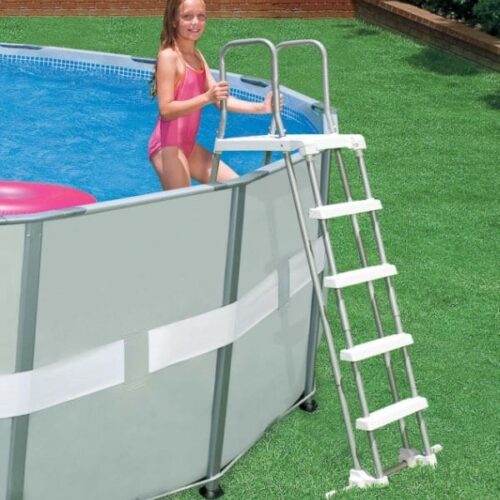 INTEX – Scaletta per piscina fuori terra da 132 cm con gradini removibili - cod. 28077