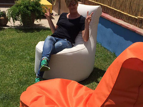 Linea Pomodone - Poltrona in tessuto