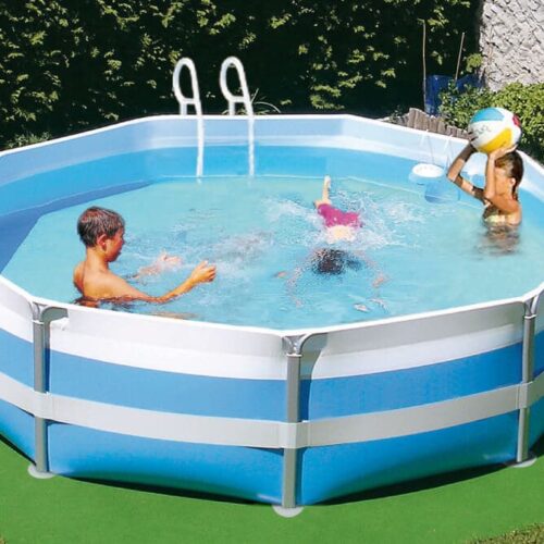 NEW PLAST – Piscina Bahamas 350 x 100 cm con filtro a sabbia ed accessori