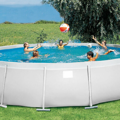New Plast – Piscina Milos 600×130 cm con filtro a sabbia ed accessori