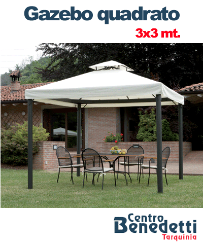 Gazebo Quadrato 3x3 mt.