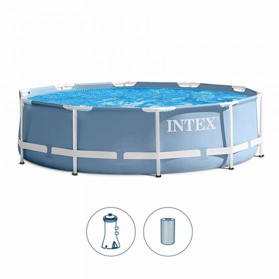INTEX – Piscina Frame Rotonda Prisma 305×76 cm con pompa filtro – cod. 28702