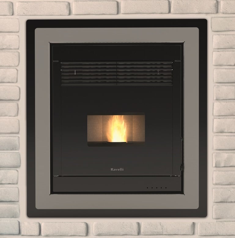 Ravelli Inserto a Pellet Idro HRB 200 25,6 KW con kit riscaldamento
