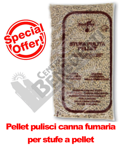 Pellet pulisci canna fumaria per stufe a pellet - 2 kg