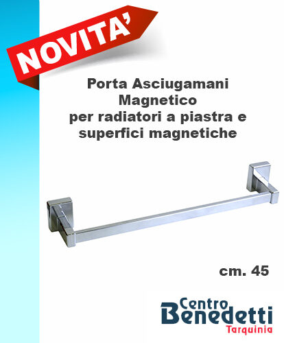 Porta Asciugamani Magnetico Mod. Monica Cromato - cm 45