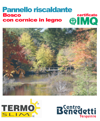 .Leonardo termoquadro 60x80 cm - Bosco con cornice in legno