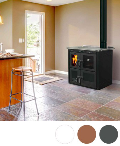 Lincar - Termocucina a legna Serie 703 T-I Ilaria - Classe 5 - Scarico fumi Dx - 27,3 kw