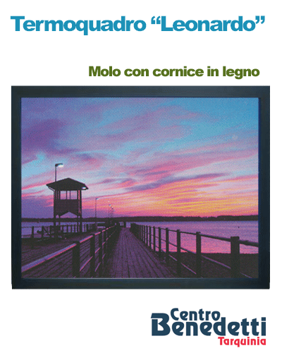 .Leonardo Termoquadro 60x80 - Molo con cornice in legno