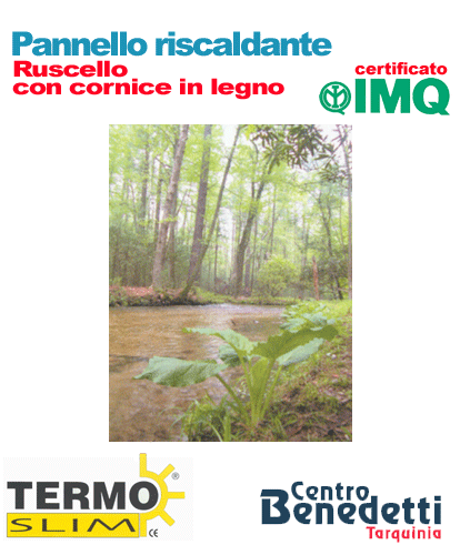 .Leonardo termoquadro 60x80 cm - Ruscello con cornice in legno