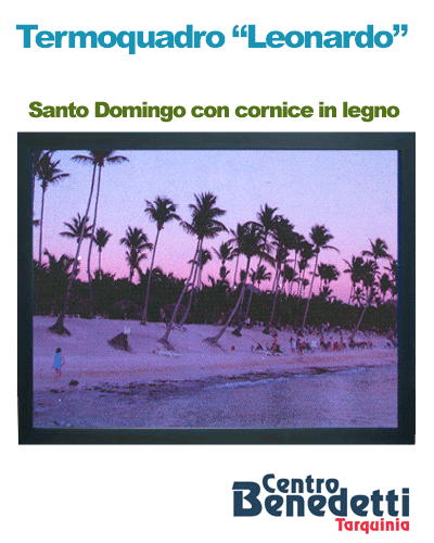 .Leonardo termoquadro 60x80 - Santo Domingo con cornice in legno