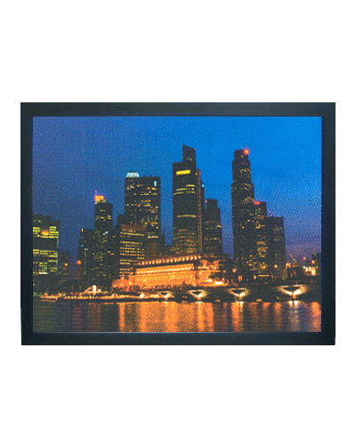 .Leonardo termoquadro 60x80 cm - Singapore con cornice in legno