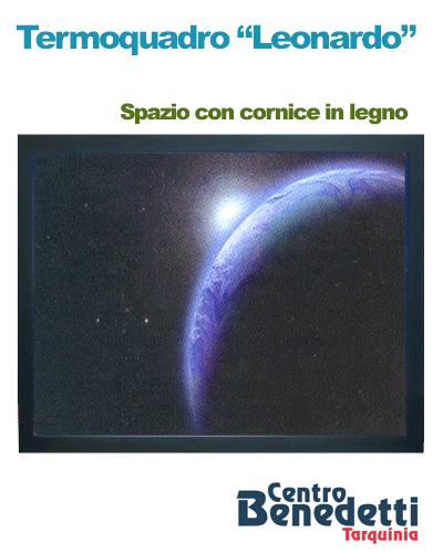 .Leonardo termoquadro 60x80 - Spazio con cornice in legno