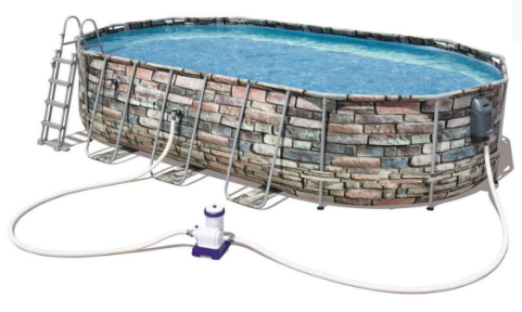 BESTWAY – Piscina Wall Frame Ovale 610x366x122 Cm con accessori